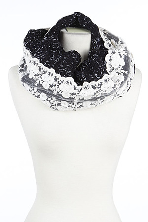 Laced Knit Infinfity Scarf 5IBF